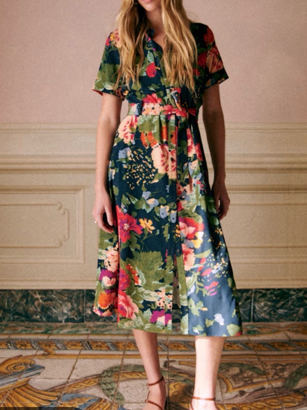 Sezane Adele Dress | size 36 | Trianon print (sold out online)